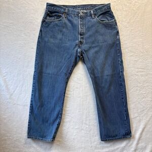 Vintage Levis 501 Jeans Men W40 L29 Blue Denim Cotton Button Fly Classic (35x27)